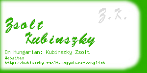 zsolt kubinszky business card